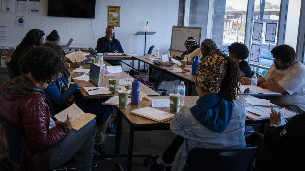 A Photo of the Go Back and Fetch It Cohort during a writing exercise